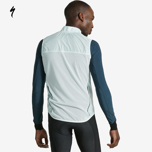 SPECIALIZED Lightning SL PRO WIND VEST Lightweight Slim Fit Warm Cycling Jersey Vest for Men and Women Morning Mist Color (Women's Model) L