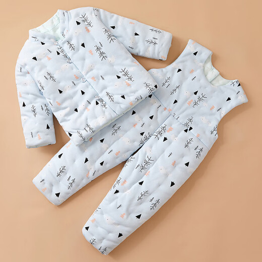 Mianguduo pure cotton handmade cotton jacket overalls suit autumn and winter thickened and warm men's and women's baby children's home cotton clothes yellow small tree 100cm