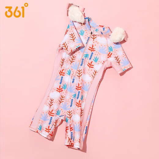 
361 children's swimsuits, girls, middle-aged and children's one-piece five-point swimsuits, girls summer prints, quick-drying, breathable hot spring swimming suits