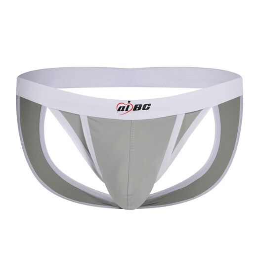 Men's sexy underwear, thong, one-piece suspender pull-up pants, low waist, gay nightclub, green L