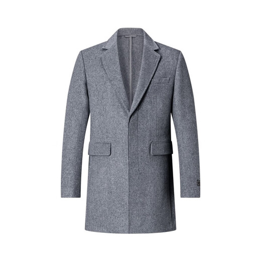 Sept Wolf Woolen Mabinet Men's Mid-Long Veste en laine masculine Haine Fashion d'hiver décontracté Vêtements de vent de vent Vêtements pour hommes 004 (gris de fleur) 2xl 54a