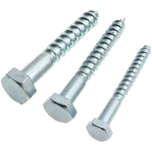DIN571 external hexagonal wood screw hexagonal wood screw galvanized self-tapping screw 4.8 grade M5M6M8M10 8*60 about 1289 pieces 50 Jin [Jin equals 0.5 kg]
