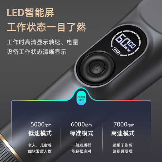 CONFU electric clipper shaving hair clipper hair salon barber shop dedicated full set of household adult electric clippers children's hair clippers gift box KF-T131 gray