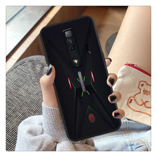 Jian Yicheng aplicable a Nubia Red Devil 7 Mobile Case Mobile Technology NX679J Men's Soft Set Tencent Red Devil 7 Juego Esports Mecha Cool AI Invitado TC Red Devil 7 Anillo + Lanyard