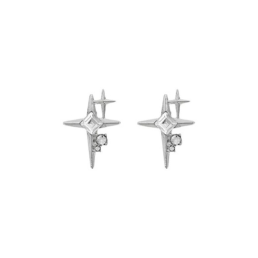 Free Talk Star Earrings Men's Trendy High-end Men's Earrings Single Handsome Cross Boy Ear Jewelry for Your Boyfriend Single