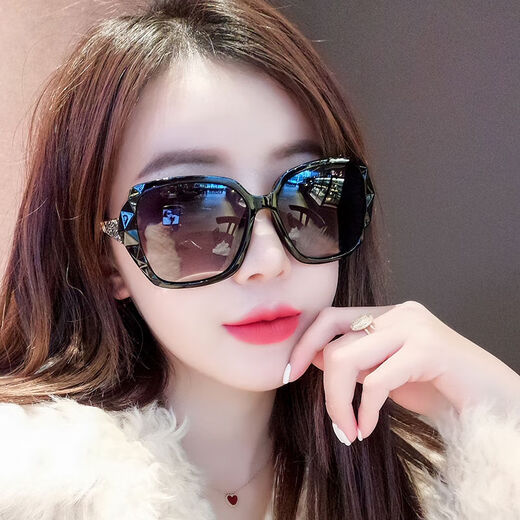 Mijilin 2022 new new style sunglasses for women high-definition anti-blue light sunglasses women's sunglasses driving sun protection round face long face internet celebrity blue upgraded model high-definition anti-blue light