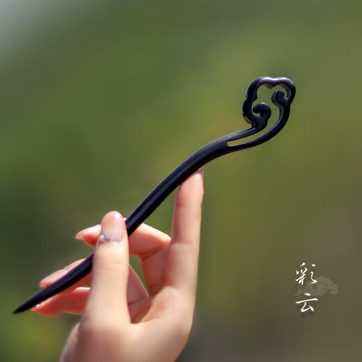 Lingchuan Tianzhi ebony ancient style hairpin simple new Chinese style wooden hairpin main body wholesale hairpin 17049-1-bamboo style ebony