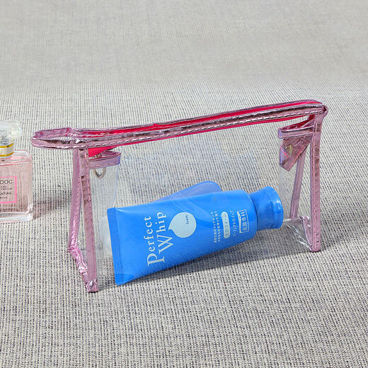 Cosmetic bag jelly transparent Korean large capacity small multi-functional portable simple waterproof toiletry bag storage bag silver medium size