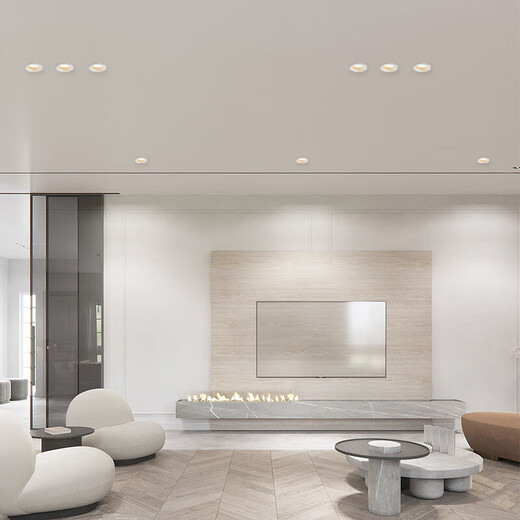 名匠风无主灯照明筒灯嵌入式深防眩光客厅家用射灯过道走廊照明灯LZ3108 LZ3108-4000K-7W-55度-R90