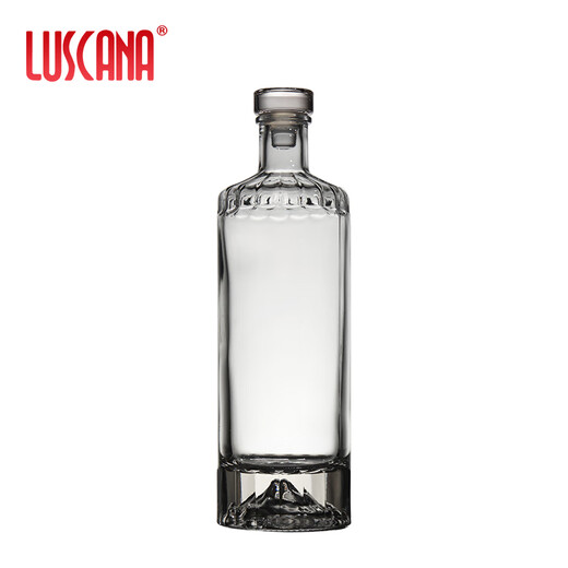 LUSCANA wine flask glass bottle household wine soaking wine bottle white wine bottle sealed empty wine bottle living room decoration one Jin Jin equals 0.5 kg wine bottle iceberg wine bottle transparent high style 520ML