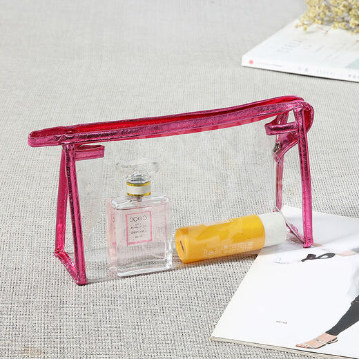 Cosmetic bag jelly transparent Korean large capacity small multi-functional portable simple waterproof toiletry bag storage bag silver medium size