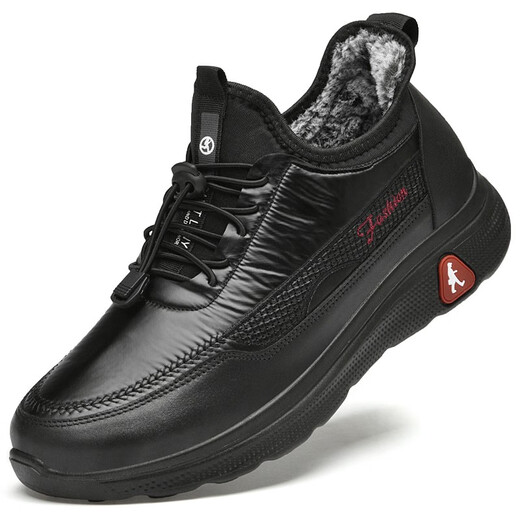 
Shiying winter old Beijing cloth shoes for men warm cotton shoes for men for the elderly, anti-slip plus velvet thickened middle-aged and elderly dad shoes waterproof M9901 men's black [rabbit hair] 43