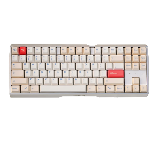 CHERRY cherry retro theme E-sports gaming keyboard MX3.0S wired mechanical keyboard Office computer keyboard Wired full size Aluminum alloy shell No steel structure Wired 3.0S Soy milk retro White color light 88 keys Green axis Click sound crispy Strong paragraph feeling