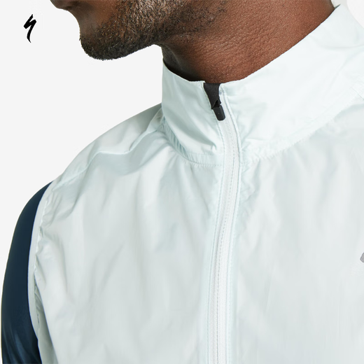 SPECIALIZED Lightning SL PRO WIND VEST Lightweight Slim Fit Warm Cycling Jersey Vest for Men and Women Morning Mist Color (Women's Model) L