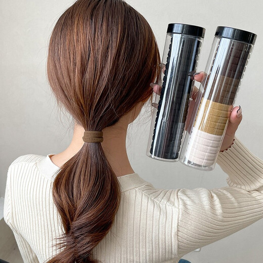 Jiuweiya hair band does not hurt the hair, Korean style seamless rubber band, women's hair tie, high ponytail, does not strangle the hair, hair rope hair accessories JYFQ092 black