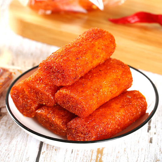 Shuangjiao Lipstick Spicy Strips 208g Internet celebrity casual snacks Office snacks Spicy gluten Nostalgic snacks Family stocking snacks