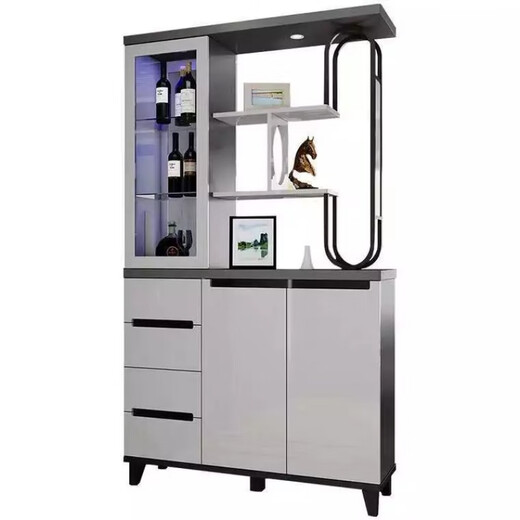 Mikeyou light luxury entrance cabinet living room partition cabinet double-sided screen storage rack simple modern foyer solid wood storage storage cabinet 687 models 1.5 meters long