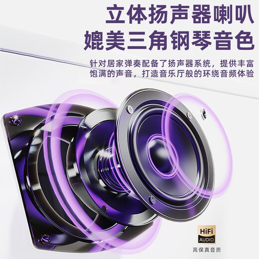 西德尔智能钢琴立式电钢琴通用版专业考级数码幼师88键重锤进口机构推荐 演奏级X75S多巴胺紫色重锤键盘 直插电款