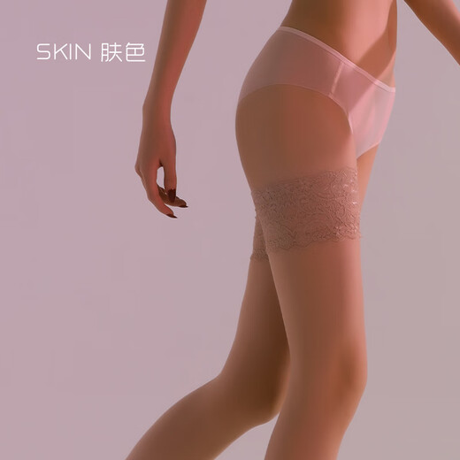 Lai Mi Runsi 0.01 Stockings Monet Garden Silky Women's Thin Sexy Lace High Stockings White One Size