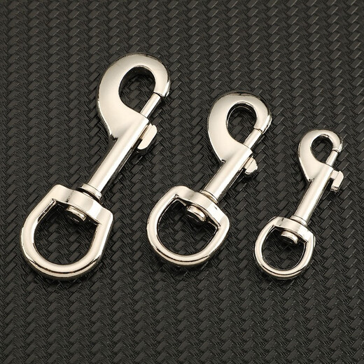 Alloy spring hook button 360 degree rotating lock buckle dance dragon buckle dog leash accessories dog buckle dog rope buckle medium 82 spring buckle + connecting buckle