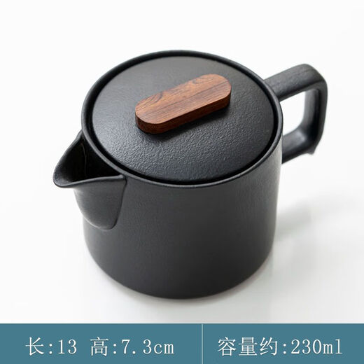 Sishe Tea Garden coarse pottery small teapot single pot tea water separation Kungfu tea set side handle pot home office teapot S Taoyun coarse pottery teapot hand-held teapot