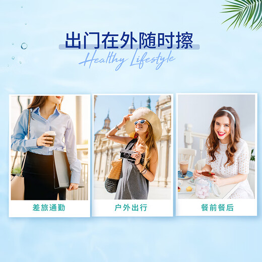 TEMPO sterilizing wipes 8 pieces*6 pack mini wipes 99.9% sterilization rate mild and non-irritating wet wipes packet