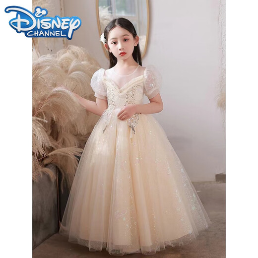 Disney (Disney) Mädchenkleid Geburtstag Kinderklavier Performance Kleid Mädchen High-End-Kinderhochzeit Abendkleid Prinzessin Rock Gastgeber 683 Burgundy Net Sleeves [+ Crown] 160 cm