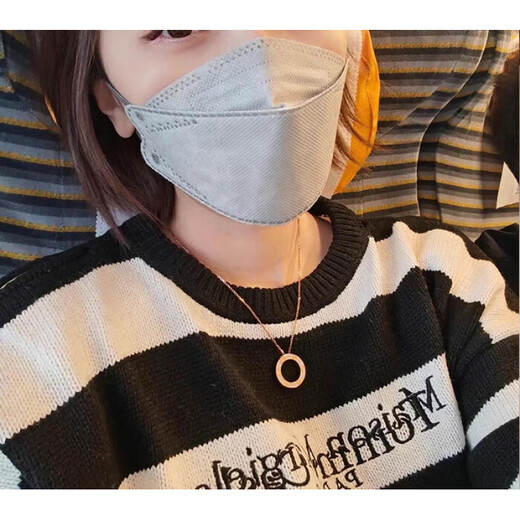 DL 1998 Fat Donglai same style 18k gold cake necklace full of diamonds rose gold round cake pendant K light luxury niche design white gold rose gold three diamond necklace (original packaging)