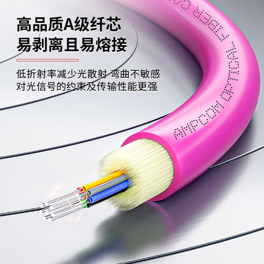 
AMPCOM 10 Gigabit OM4 Multimode MPO-FC Optical Fiber Jumper 12-core 10G/40G/100G Optical Module B Polarity Low Insert Loss Flame Retardant Branch 3 meters AMOM4FC12003