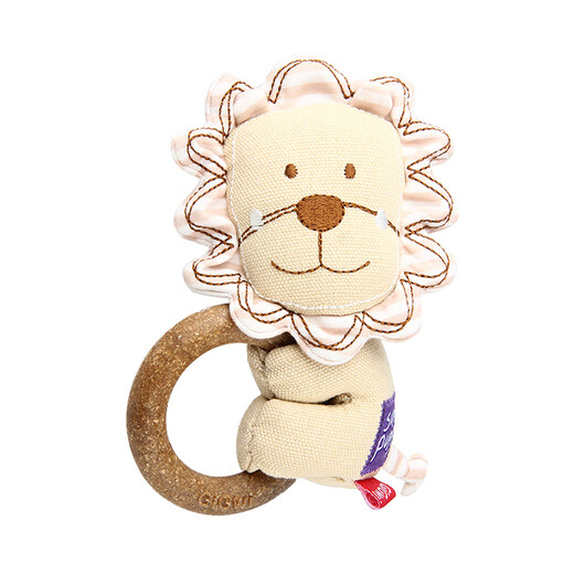GiGwi is a dog toy made of pine wood plush canvas, teeth-resistant, bite-resistant, self-pleasant, relieving boredom, puppy pet toy Hula Hoop-Little Elephant