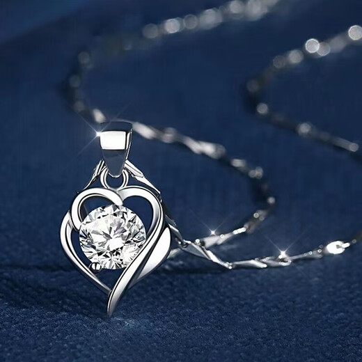 Stephen's birthday gift platinum necklace for women platinum necklace moissanite luxury goods for girlfriend light luxury model S925 local warehouse/next day delivery light luxury model moissanite Ag