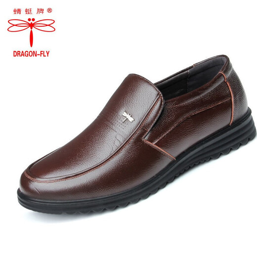 Dragonfly Marke [100% volle Kuhwahnsinns] Herrenlederschuhe Business Casual Echtes Leder nicht rutschfest