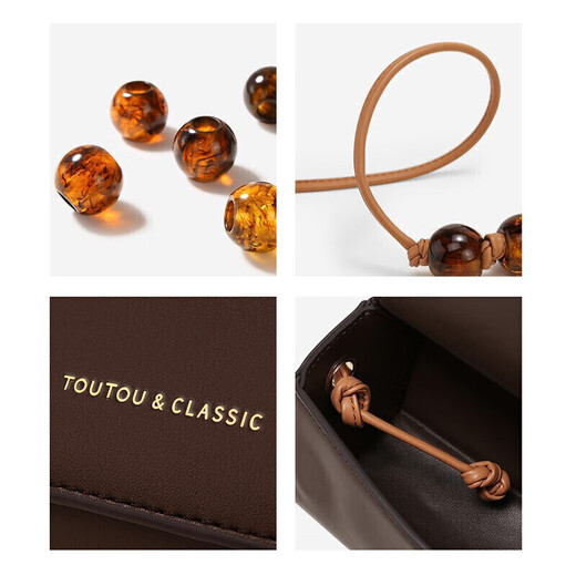 toutou2025 bolsas para novia cilindro hexagonal bolso marrón bolso retro one-shulder mochil