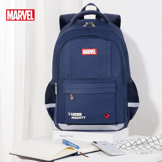Disney (disney) primary school student schoolbag for grades 3-6 wear-resistant large-capacity student schoolbag breathable and burden-reducing children's backpack Marvel series blue BA5618A