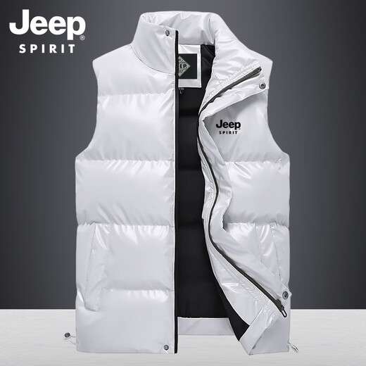 JEEP SPIRIT马甲男棉衣马甲男秋冬坎肩休闲加厚保暖背心男士棉服户外防风外套 683蓝色 XXXL