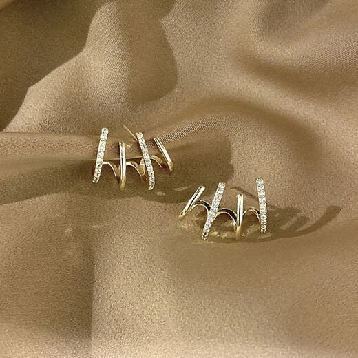 Idel Korean exaggerated earrings 2025 trendy women's earrings Internet celebrity personalized high-end ear jewelry Valentine's Day gift E1711 rhinestone claw earrings