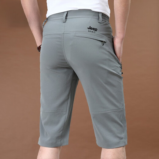 Jeep (Jeep) Shorts Herren American Summer Workwear Dünne fünf Viertelhosen mit mittlerer Hose atmungsaktueller Sport mehr Tafelstrand Big Shorts 9856 Military Green 2xl