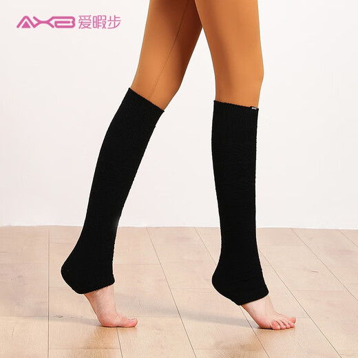 Aixiabu Yoga Socks Autumn and Winter Aerial High-end Pilates Stockings Ankle Ankle Leggings Warm Pile Socks Black A21WT03 One Size