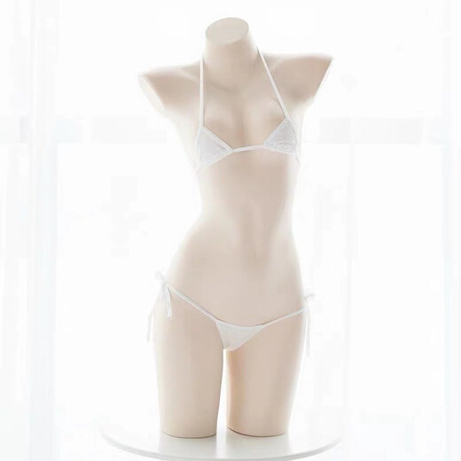 Traje japonés de bikini ultra picante de tres puntos de lencería sexy sujetador para ropa interior correas de cintura ultra bajo triángulo negro talla