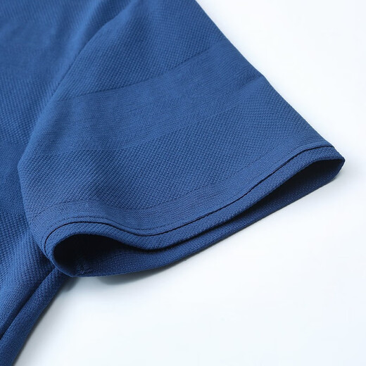 Hongdu kurzärmelige T-Shirt Herrengeschäft mit mittlerem Alter lässig dünn Lösches Blau-Arbeit Gentleman's halbärmelig T-Shirt Blue Th6223-1 M 170/88a