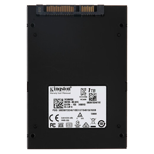金士顿(Kingston) 1TB SATA3 SSD固态硬盘 KC600系列 读速高达550MB/s