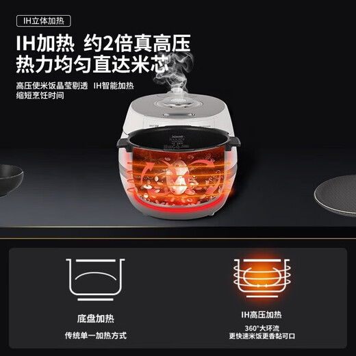 福库（CUCKOO） 小白贝电饭煲韩国原装进口智能语音煲2.0倍高压IH电磁加热智能预约多功能电饭锅 上新CRP-CHP1050FW（2-10人） 5L