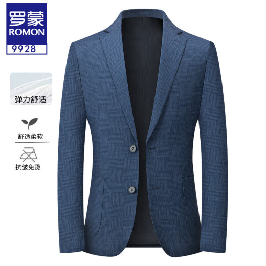 ROMON casual suit men's jacket spring new Korean style slim business single-piece top small suit single men's jacket 9930 gray houndstooth 175/L [recommended 120-140Jin [Jin equals 0.5 kg]]