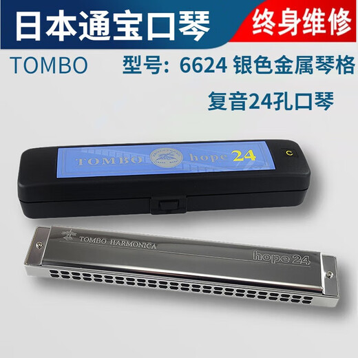 Dutrieux6624 High-Level-Aufführung für die polyphonische Hope der Anfänger-Kinder-Loch-Bühne, die Harmonica Instrument 24-Loch 6624 Black Metal Gauge D Tune spielen