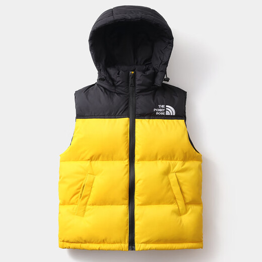 G.duck children's clothing children's cotton vest 2024 autumn and winter boys' outer vest medium and large children's thickened girls' vest black 150 cm