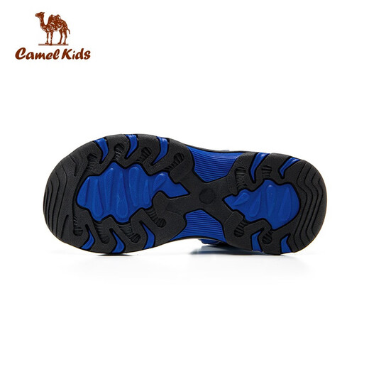 Camel (CAMEL) children's sandals summer outdoor sports beach sandals Baotou anti-kick breathable D63B801036-color blue 37