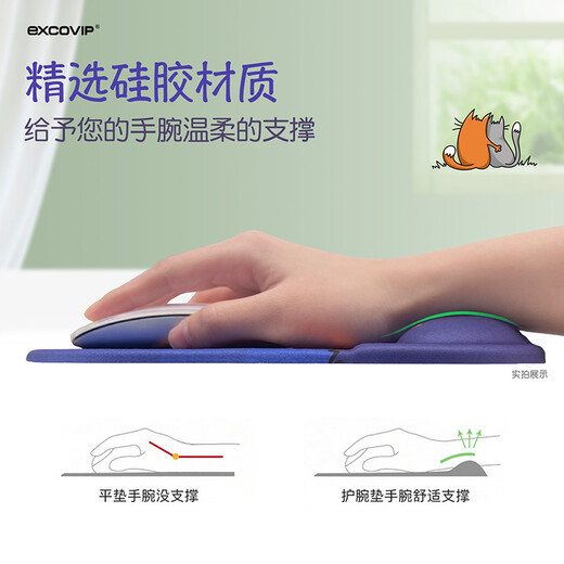 宜适酷（EXCO）太爱你鼠标垫护腕托 硅胶护腕鼠标垫女生手腕垫卡通动漫电脑办公笔记本鼠标护腕枕小号3607