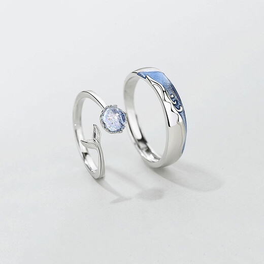 MZMZ I Will Have You for the Rest of My Life Couple PT950 Platinum Pair of Rings Adjustable Rings for Men and Women Love Birthday Gifts for Girlfriends and Wife Light Luxurious Style of You for the Rest of My Life Pair of Rings Exquisite Gift Box