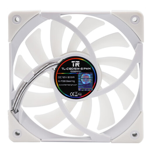 Limin thermalright tl-c12015w-s argb châssis 5v ventilateur de couleur ventilateur 12cm ventilateur mince blanc tl-c12015w-s [trois pièces + 4 broches 1 minute 3 fils]