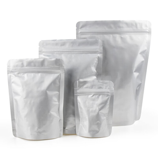 赫思迪格 JG-1098 茶叶铝箔袋 拉链袋 铝箔自立式自封袋 圆角 26*35+5 (50个)